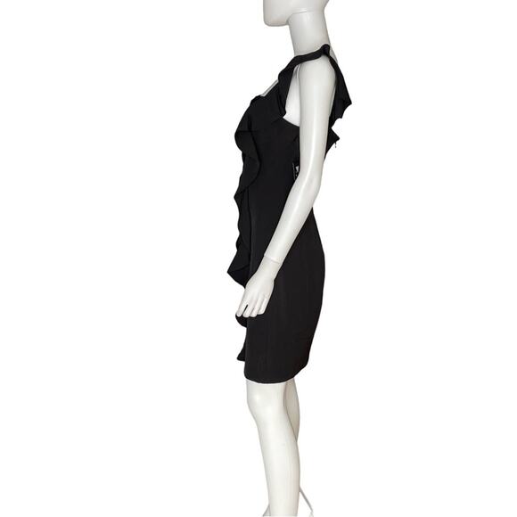 GUESS Women's Soft Touch Mini with Ruffle Detail Dress Black Sz 10 - Picture 4 of 11